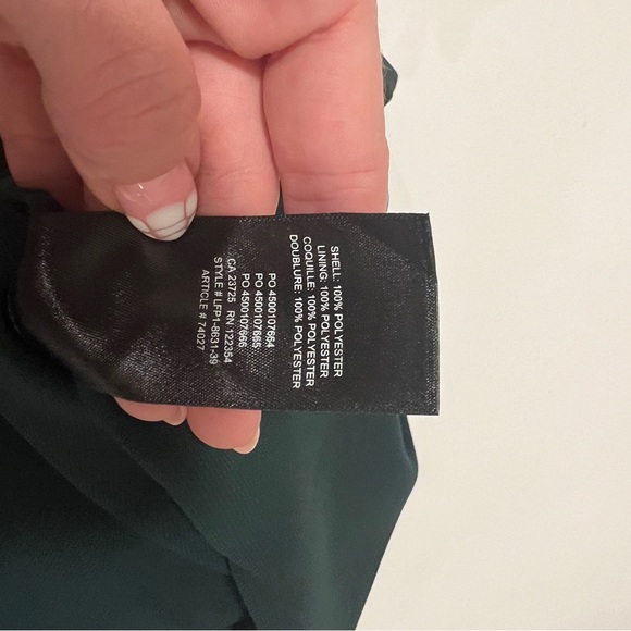 Aritzia Babaton Adjustable Strap V Neck Jumpsuit w/Pockets Dk Green Sz: 0 - Picture 12 of 13